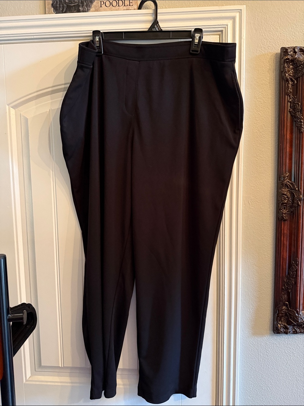 Susan Graver Black Straight Leg Pants